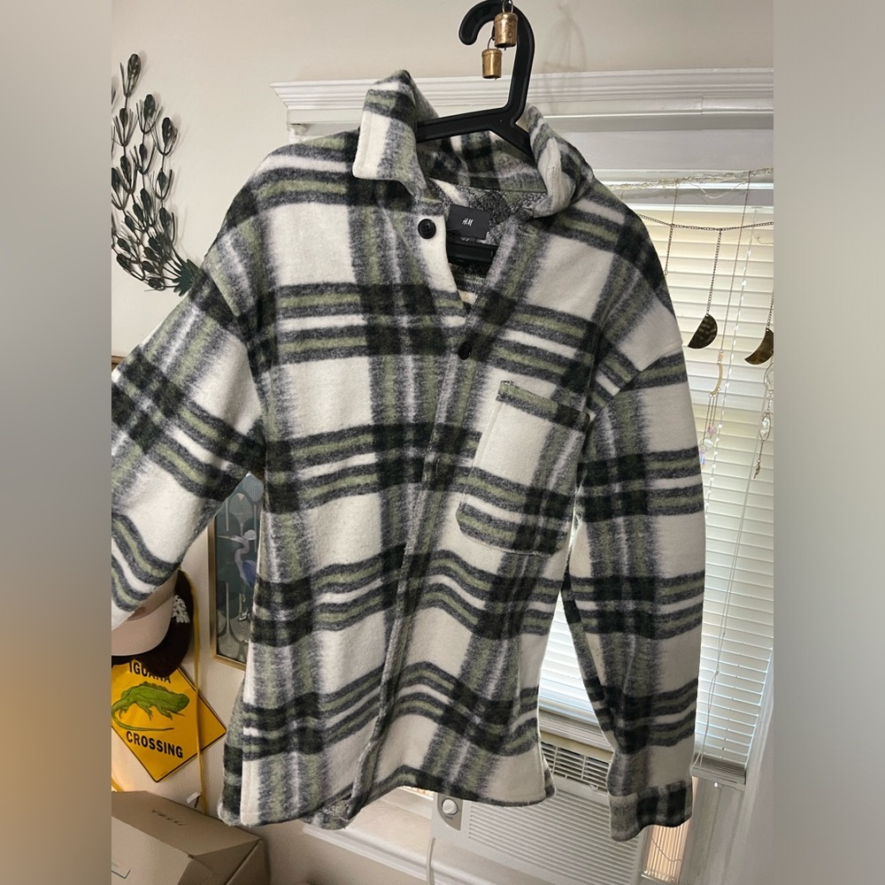 lightweight wooly flannel style jacket